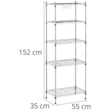 thumbnail of Royal Catering - Opbergrek metaal - 35 x 55 x 150 cm - 150 kg - grijs
