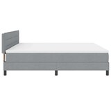 thumbnail of vidaXL Boxspringbett mit Kopfteil Hellgrau 200 x 200 cm Stoff