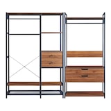 thumbnail of Helloshop26 - Set aus 2 Kleiderständern mit 4 Schubladen Schwarznuss-Optik 03_0009376