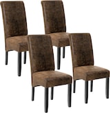 thumbnail of tectake Silla de comedor ergonómica - Juego de 4 marrón antiguo
