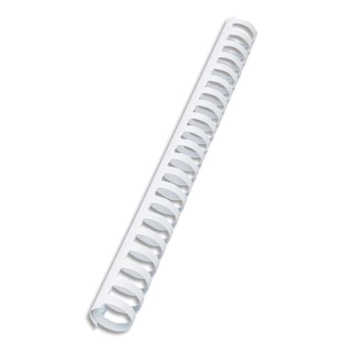 Boîte de 100 peignes plastique CombBind 8mm Blanc