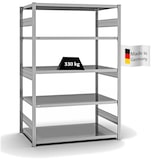 thumbnail of PROREGAL Fachbodenregal Stecksystem | Grundregal | HxBxT 200x130x80cm | 5 Ebenen | Fachlast 330 kg | Beidseitig nutzbar | Verzinkt