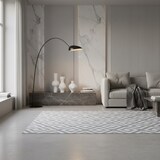 thumbnail of Teppich Waschbar Geo-Muster Modern Strapazierfähig Esszimmer Flur Grau 240x340 cm OEKO-TEX Fußbodenheizung geeignet – INN von Kadima Design