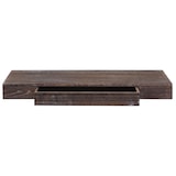 thumbnail of Wandregal HWC-H37, Schweberegal Wandboard Hängeregal Regal, Schublade Massiv-Holz 8x80x25cm ~ braun, shabby