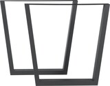 thumbnail of Helloshop26 - Set mit 2 Tischbeinen moderne Möbel originelles Design DIY Stahl 72 x 75 cm schwarz 03_0009672