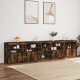 thumbnail of vidaXL Sideboard mit LED-Leuchten Räuchereiche 283x37x67 cm