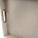 thumbnail of Plateau Opaline taupe 30x40 cm -  Gris Rectangulaire Tissu Amadeus 35.00x45.00 cm