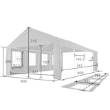 thumbnail of tectake Partytent Mammut 8x4m met plug-in systeem, stevig en waterafstotend - wit - 404972