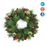 thumbnail of LED-Weihnachtskranz "NOEL" gold