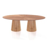 thumbnail of Oreste Luchetta Tavolo ovale MALTA WOOD in legno rovere intarsiato, 8 posti, cm L.190 x P.110 x H.75