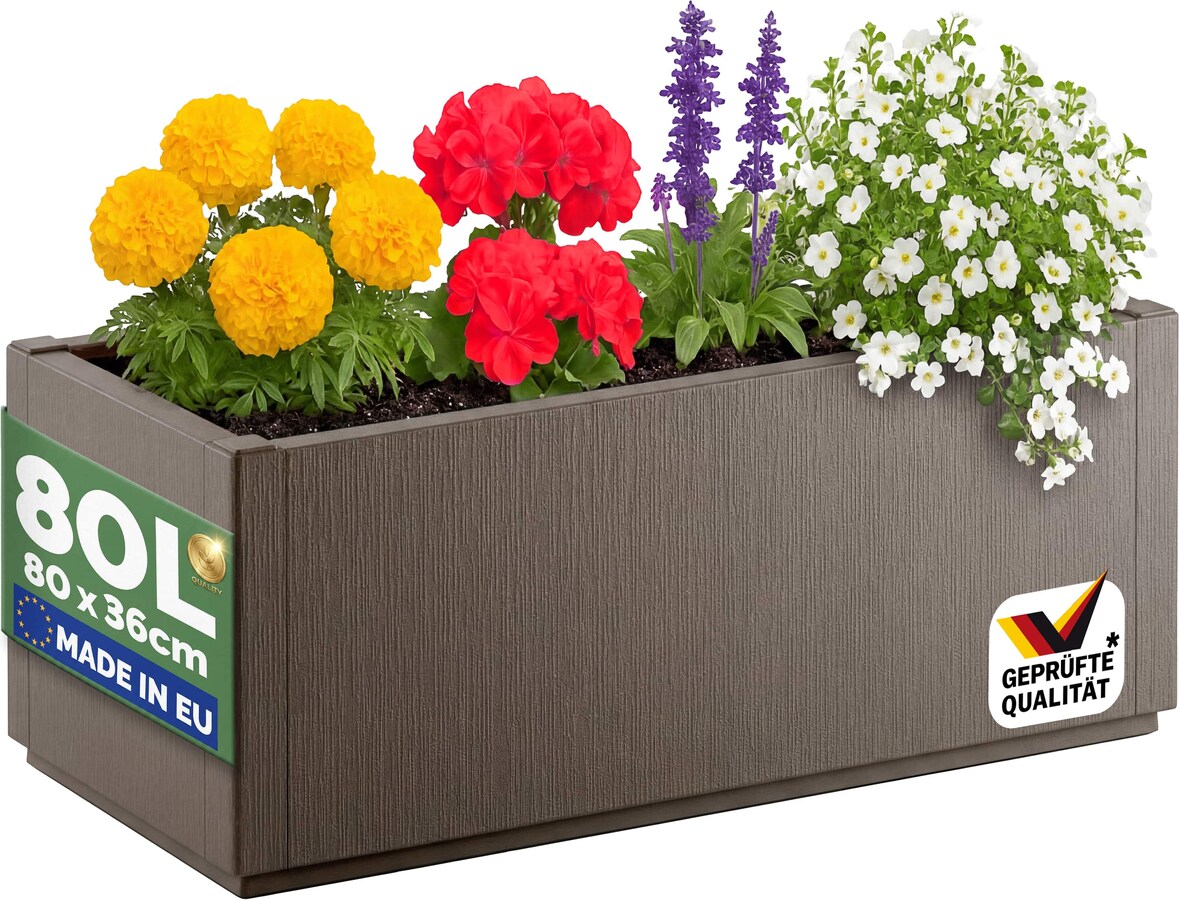 CASARIA® Pflanzkasten Ethica 80x36x36cm Braun