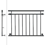 thumbnail of ECD Germany Französischer Balkon 90x128 cm Anthrazit matt | 9 Füllstäbe, Stahl pulverbeschichtet, Balkongeländer Fenstergitter