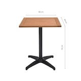 thumbnail of METRO Professional Tavolo da bistrot Lynx, alluminio/legno di eucalipto, 60 x 60 cm, quadrato, nero