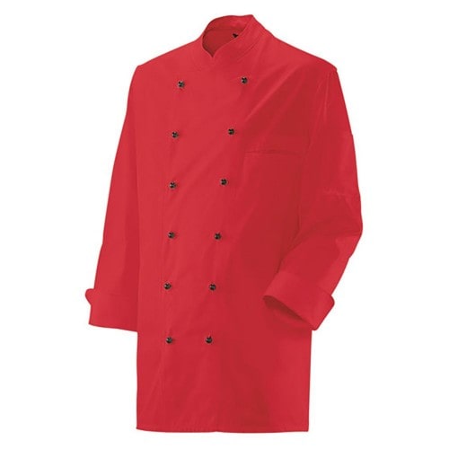 200 - Kochjacke langarm : rot 65% Polyester 35%Baumwolle 220 g/m² XS
