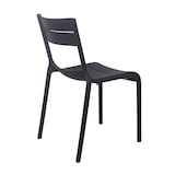 thumbnail of Juego de 4 sillas de plástico negro para terraza