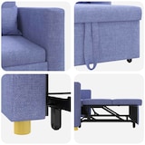 thumbnail of vidaXL Uittrekbaar slaapbank eenpersoons Jeans blauw 90 x 165 x 87 cm