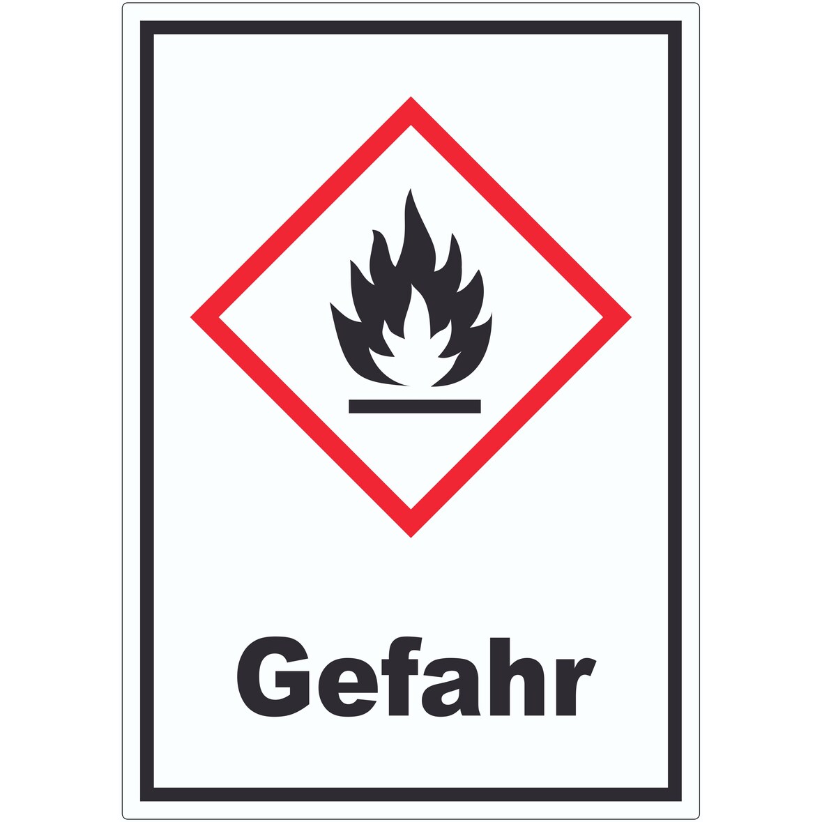 Aufkleber Entzündbare Stoffe Gefahr Flamme A1 (594x841mm)