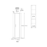 thumbnail of SARMOG COLONNA 1 ANTA H182 L38 KIT in truciolare nobilitato color cemento e ossido bianco