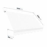 thumbnail of Wasabi - Toldo Exterior Balcón Enrollable 3x2,5 Gris-Amarillo – Soporte Techo y Pared – Anclaje Barandilla