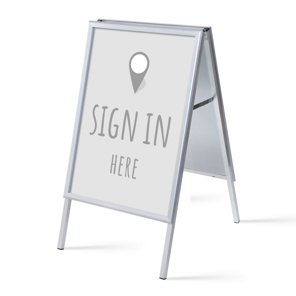 Showdown Kundenstopper - DIN A1 - Komplett -Set - Sign In Here Englisch - Rot/Schwarz