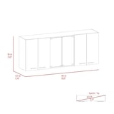 thumbnail of TUHOME Mueble de Pared Cocina con Cristal 150, con multiples puertas - Blanco