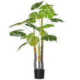 thumbnail of Planta artificial monstera en maceta altura 120 cm árbol tropical decorativo con 20 hojas para hogar salón dormitorio
