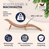 thumbnail of 2x Faltbare, kurvige Sonnenliege mit Kofferfunktion und verstellbarer Kopfstütze