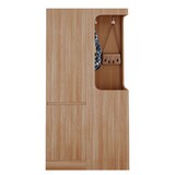 thumbnail of Kleiderschrank 70x40x170 cm Naturholz mit Tür und 4 Schubladen offenem Hängebereich und Fächern platzsparendes Design für Schlafzimmer Büro