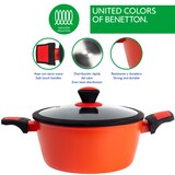thumbnail of Benetton – Kochtopf 28 cm aus geschmiedetem Aluminium mit Deckel, Farbe Orange