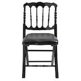 thumbnail of Juego de 20 sillas plegables de haya negra con cojín - Oviala