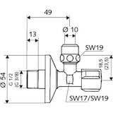 thumbnail of Schell Eckventil 1/2" selbstdichtend DVGW
