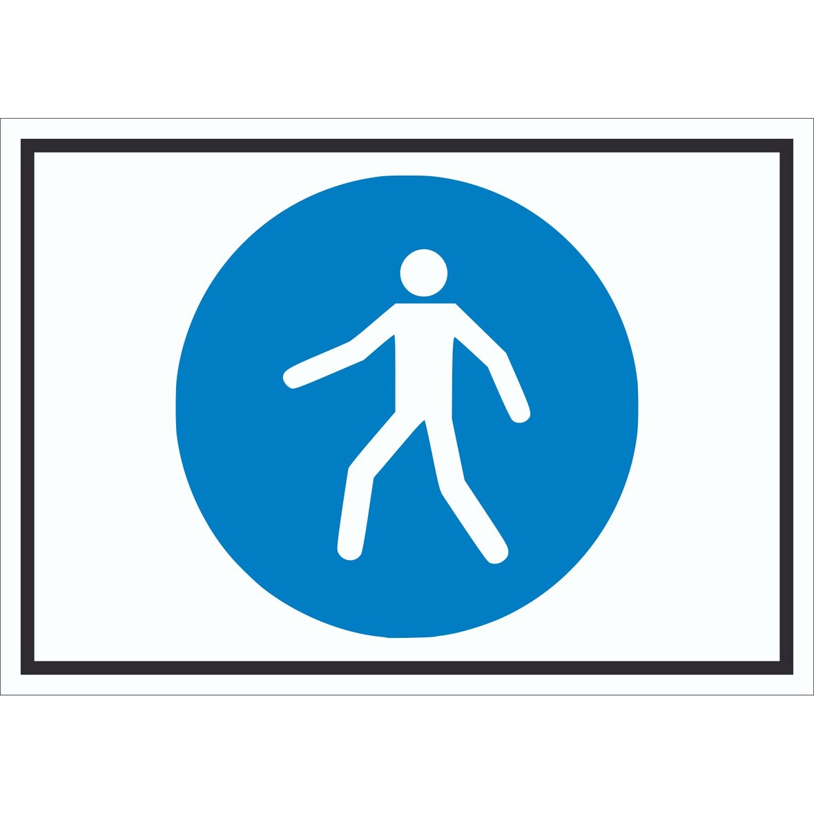 Fußgängerweg benutzen Symbol Schild A6 (105x148mm)