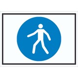 thumbnail of Fußgängerweg benutzen Symbol Schild A6 (105x148mm)