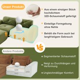 thumbnail of Merax Modulares Sofa 4-Sitzer mit Hocker, Cloud Sofa mit runden Armlehnen, Chenille weich, rahmenlos bodennah, Lounge Sofa, Grün