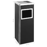 thumbnail of DELUKE® Standaschenbecher für Draußen 36L Stahl 24x24x61cm Mülleimer mit Aschenbecher Abfalleimer mit Inneneimer Standascher Outdoor, Schwarz