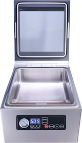 thumbnail of METRO Professional Machine sous vide à cloche GVS1200, acier inoxydable/verre, 37.2x44.3x24.9 cm, 7 L, pompe 70L/min, minuterie, 5 fonctions, argent