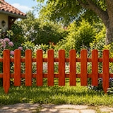 thumbnail of Staccionata In Legno Da Esterno Per Giardino Terrazzo E Aiuole Barriera Decorativa Rustica Resistente Agli Agenti Atmosferici 120 x 45 Cm Legno Scuro