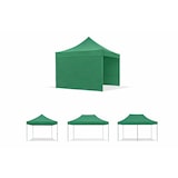 thumbnail of Cubierta lateral impermeable verde de 3x2m con puerta enrollable para carpa plegable de 3x3m