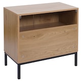 thumbnail of Waschbeckenunterschrank HWC-O42, Schrank Badezimmer Badschrank mit 2 Türen, MDF Melamin 62x63x35cm ~ Holzoptik natur