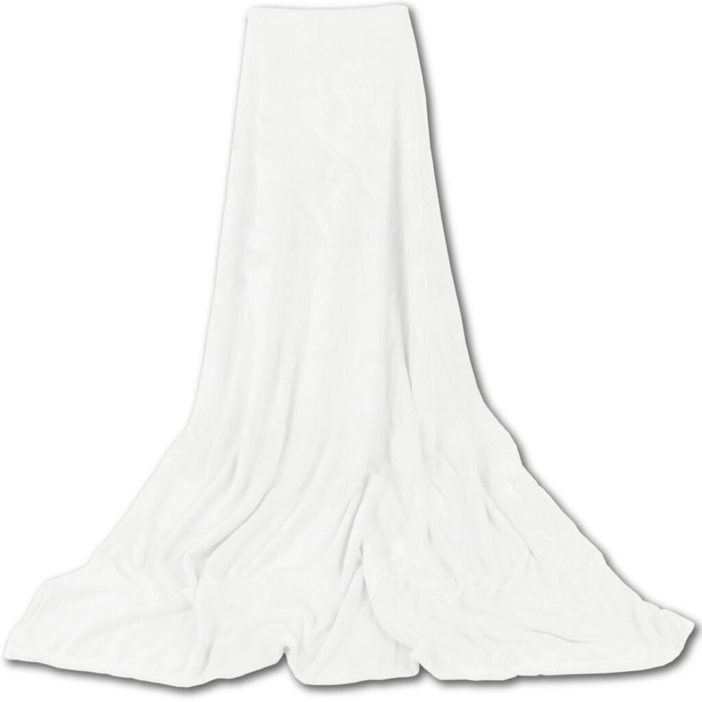 Mikrofaser Decke weiß - champagner 60x80 cm