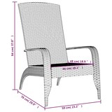 thumbnail of vidaXL Adirondack-Gartenstuhl Schwarz Poly Rattan
