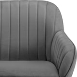 thumbnail of tectake Drehbarer Armlehnstuhl Snug Samtoptik, gepolstert - 6er Set grau