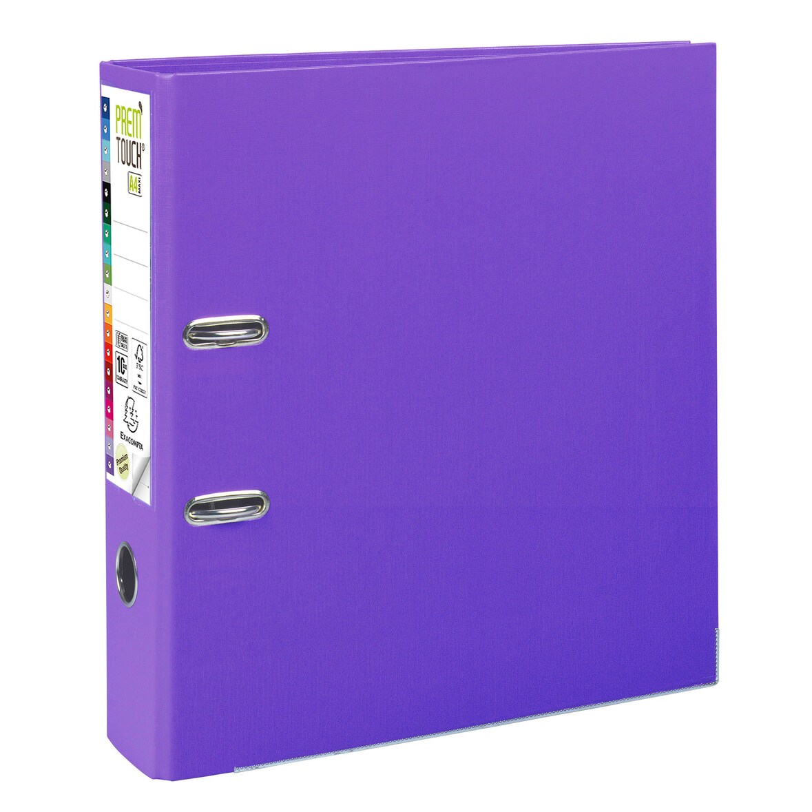 Exacompta Premium-Ordner PREM'TOUCH aus PP mit 2 Ringen, Rücken 80mm, 32x30cm für DIN A4 Überbreite