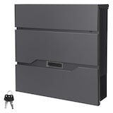 thumbnail of Briefkasten mit Zeitungsfach 37x11x36,5 cm Anthrazit aus Edelstahl