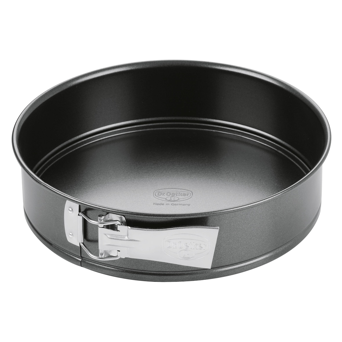 Dr. Oetker Springform Ø 28 cm, Kuchenform mit Flachboden, runde Backform aus Stahl  1 Stück