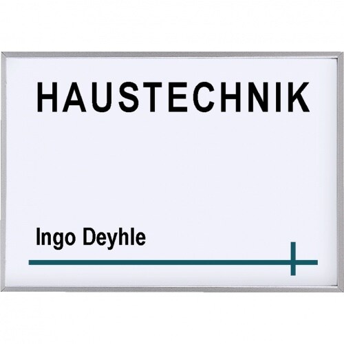 Schild I Türschild Madrid, silber, Aluminium, 151x106mm, quer, inkl. Befestigungsmaterial