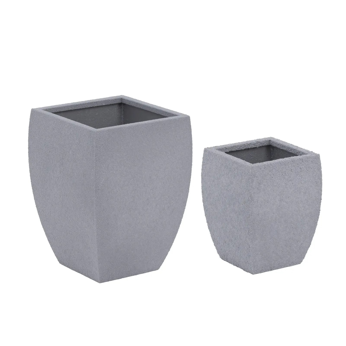 Helloshop26 - Blumentöpfe 2er-Set konisch/abgerundet Cortenstahl grauer Cortenstahl 14_0009736