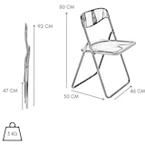thumbnail of Set 4 Sedia da Giardino Esterno Pieghevole Impilabile Contract per Bar 40x50x80 cm - Nero