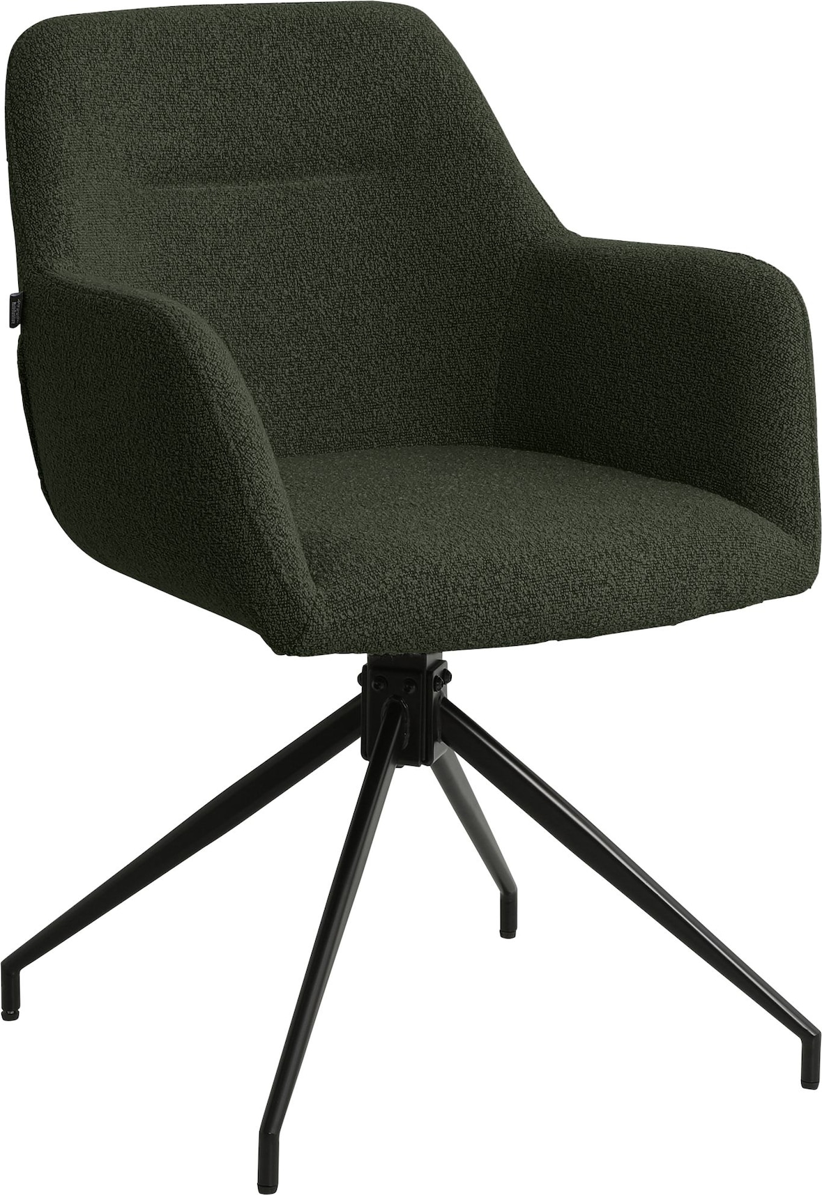 CLP Esszimmerstuhl Merlinda Teddystoff Stoff HBT: 85x58x60 cm dunkelgrün