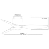 thumbnail of Martec Flush Ventilador de techo con mando de pared Diámetro 127 cm, Blanco